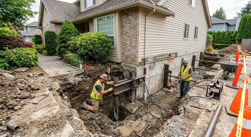 Our team working on Foundation Repair projects in Alexandria, MN