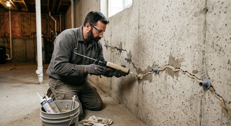 Basement Crack Repair in Alexandria, MN
