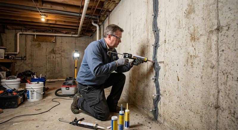 Basement Crack Repair in Alexandria, MN