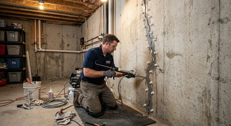 Basement Crack Repair in Alexandria, MN