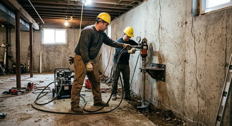 Basement Stabilization in Alexandria, MN