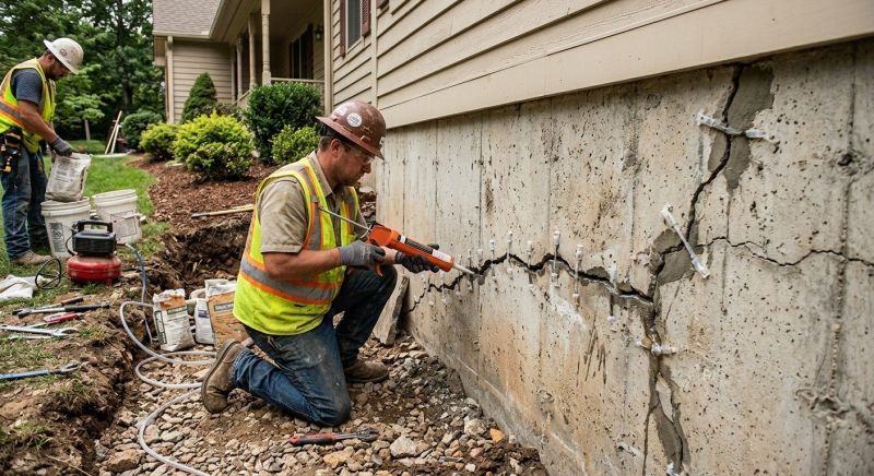 Foundation Crack Sealing in Alexandria, MN