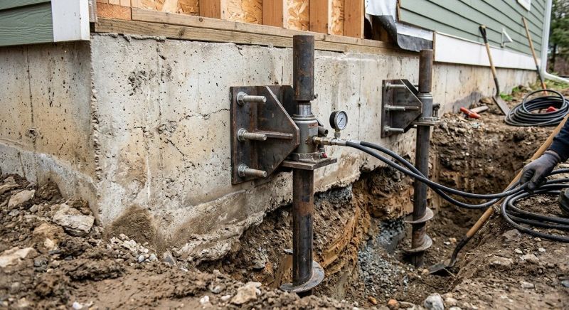 Foundation Pier Leveling in Alexandria, MN