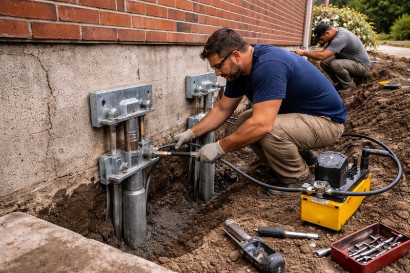Foundation Pier Repair in Alexandria, MN