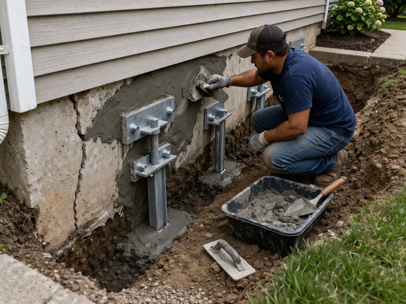 Foundation Pier Repair in Alexandria, MN
