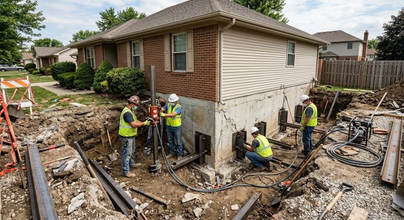 Foundation Pier Repair in Alexandria, MN