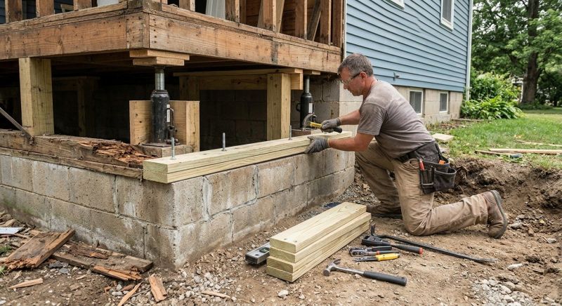 House Foundation Repair in Alexandria, MN