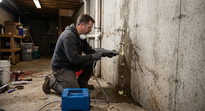 Leaking Foundation Repair in Alexandria, MN
