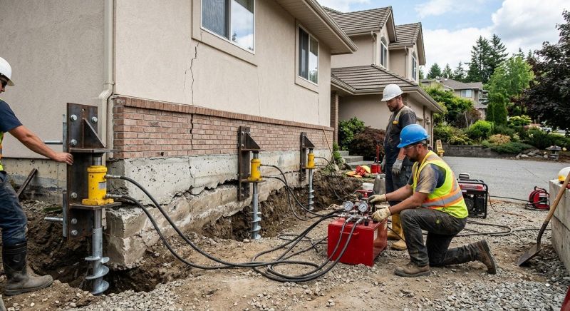 Sinking Foundation Lifting in Alexandria, MN