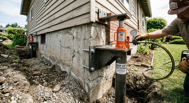 Sinking Foundation Lifting in Alexandria, MN