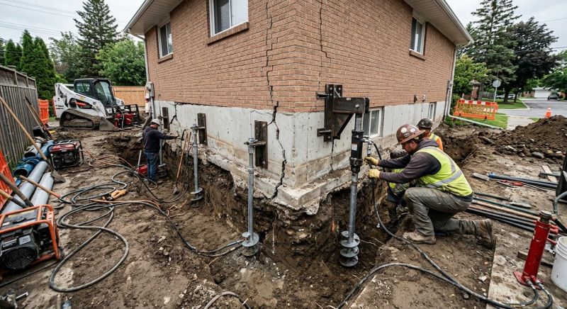 Sinking Foundation Repair in Alexandria, MN
