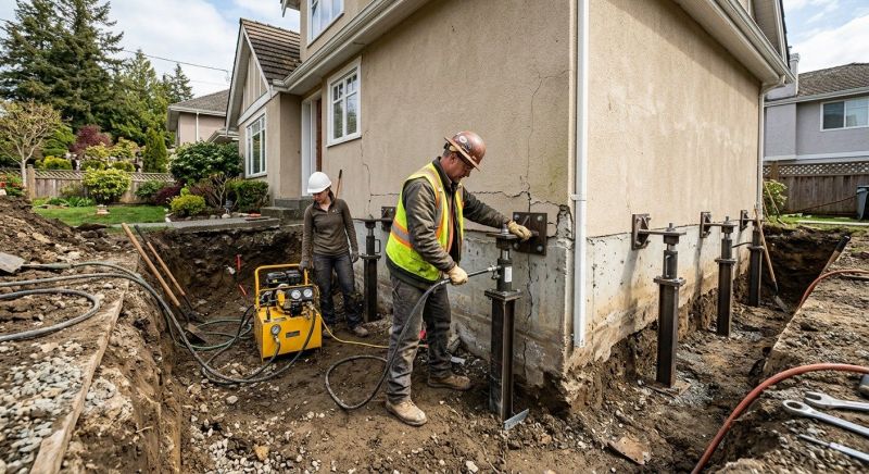 Sinking Foundation Repair in Alexandria, MN